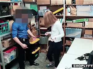 redhead nubile arrested and nailed in the office